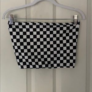 Gingham tube top